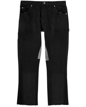 Jeanius Bar Atelier Panelled Straight-Leg Canvas Jeans - Black