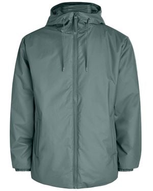 Rains Lohja Hooded Rubberised Jacket - Green