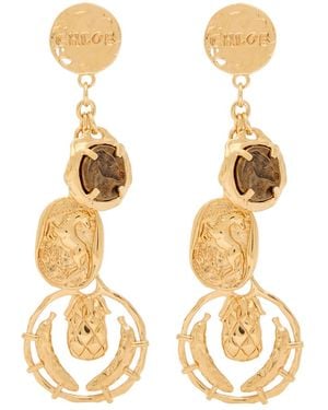 Chloé The Chloé Medals Drop Earrings - Metallic