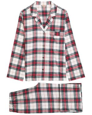 Eberjey Plaid Flannel Pyjama Set - Red