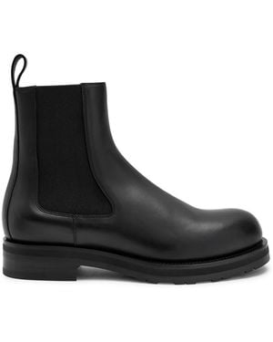 The Row Leather Chelsea Boots - Black