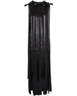 Simone Rocha Unbounded Ribbon Floral-Jacquard Midi Dress - Black