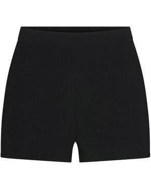 Skims High-Waisted Knit Shorts - Black