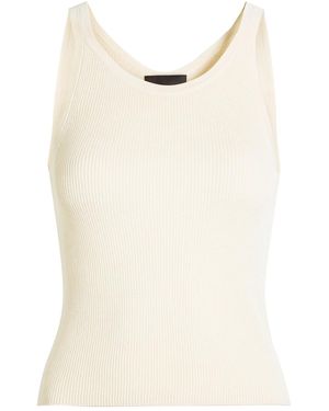 Nili Lotan Selah Ribbed Silk Tank - Natural