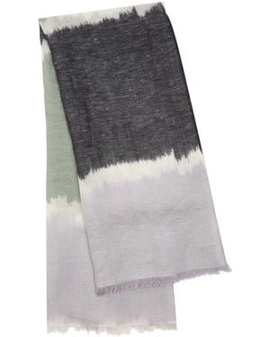 Denis Colomb Summer Ikat Jacquard Cashmere-Blend Scarf - Grey