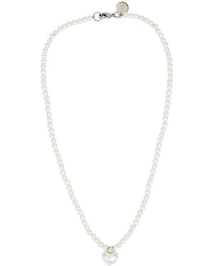 Simone Rocha Heart Faux-Pearl Necklace, Necklace, Crystal - White