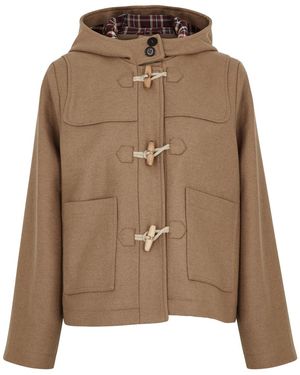 Skall Studio Rowan Hooded Wool Jacket - Brown