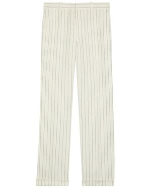 Polo Ralph Lauren Pinstriped Straight-Leg Trousers - White