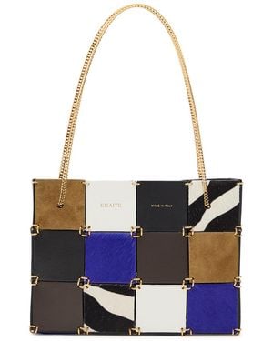 KHAITE Emma Mini Panelled Leather Tote Bag - White