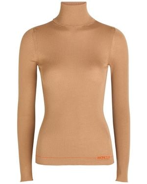 Moncler Logo Wool Top - Brown