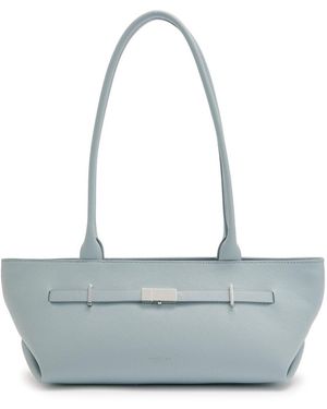DeMellier The New York Grained Leather Shoulder Bag - Grey