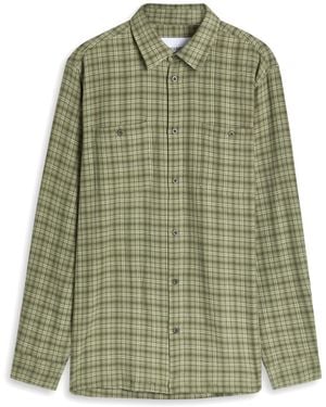 Les Deux John Checked Woven Shirt - Green