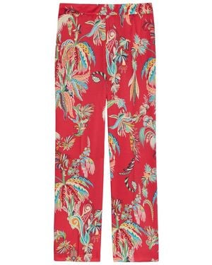 Etro Printed Flared-Leg Satin Trousers
