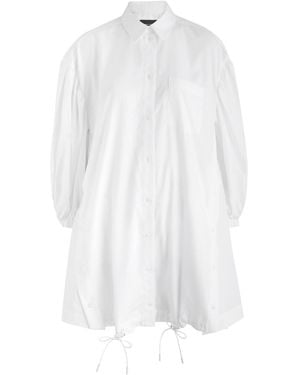 Simone Rocha Cotton Mini Shirt Dress - White