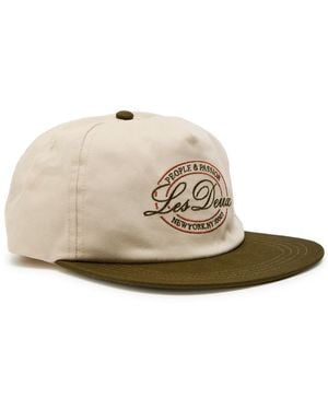 Les Deux Glen Embroidered Twill Cap - White