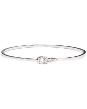 COACH Crystal-embellished Logo Bracelet - White