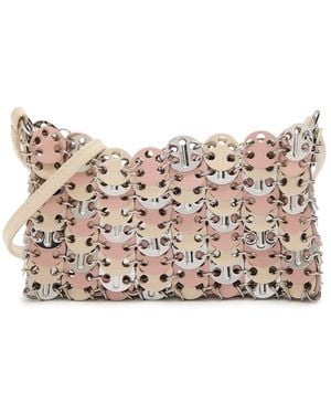 Rabanne Disc Two-Tone Cross-Body Bag - Gray