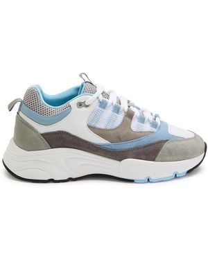 Cleens Aero Runner Panelled Mesh Trainers - Blue