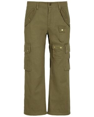 Isabel Marant Josine Twill Cropped Cargo Pants - Green