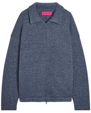 The Elder Statesman Hunter Zip-Through Cashmere Jacket - Blue