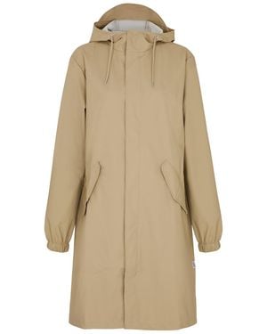 Rains Fishtail Hooded Rubberised Parka - Natural