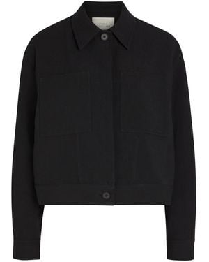 Studio Nicholson Casual Cotton And Linen-Blend Jacket - Black