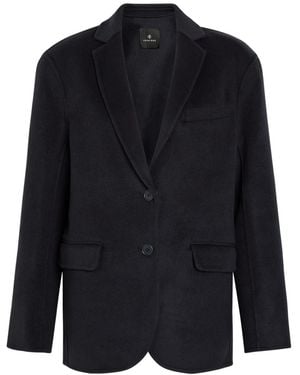 Anine Bing Quinn Wool And Cashmere-Blend Jacket - Blue