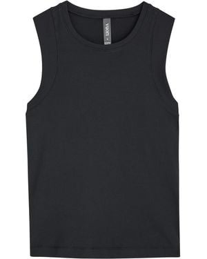 Vuori Pose Ribbed Stretch-Modal Tank - Black