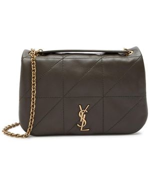 Saint Laurent Jamie 4.3 Mini Leather Shoulder Bag - Grey