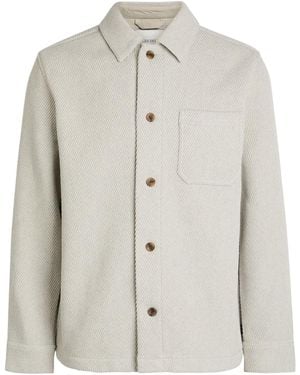Les Deux Hamilton Textured Twill Overshirt - White