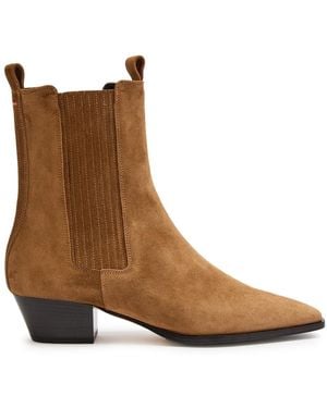 Aeyde Agata 35 Suede Ankle Boots - Brown