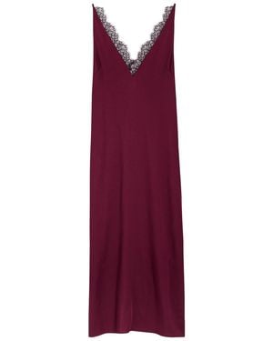 Stella McCartney Satin Maxi Slip Dress - Purple