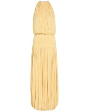 TOTEME Gathered Jersey Maxi Dress - Metallic