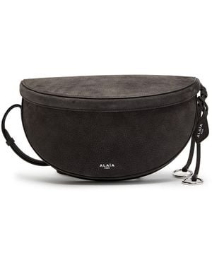 Alaïa Hip East West Grained Nubuck Cross-Body Bag - Black