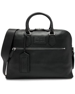 Polo Ralph Lauren Grained Leather Briefcase - Black