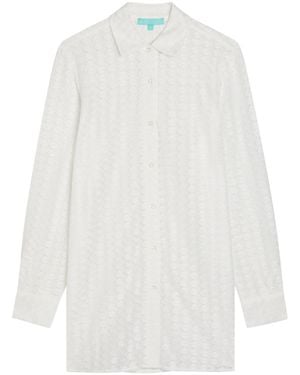 Melissa Odabash Daria Lace Cover-Up Shirt - White