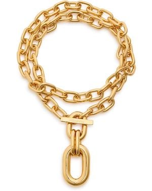 Rabanne Double Xl Link Necklace - Metallic