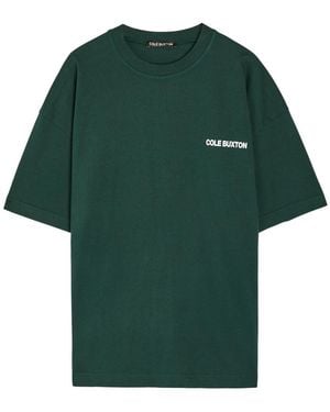Cole Buxton Logo-Print Cotton T-Shirt - Green