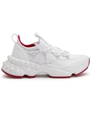 Christian Louboutin Trailnrun Panelled Mesh-Knit Trainers - White