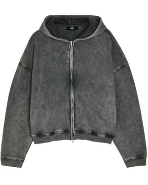 Represent Initial Hooded Cotton Sweatshirt - Grey