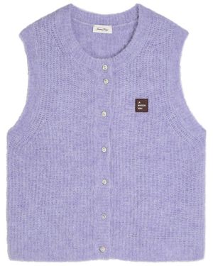 American Vintage East Ribbed Brushed-Knit Vest - Purple