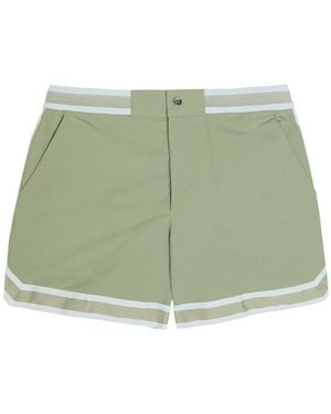 CHE Baller Striped Poplin Swim Shorts - Green