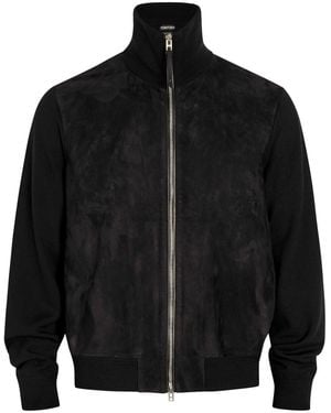 Tom Ford Suede And Wool-Blend Jacket - Black