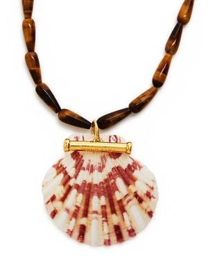 Timeless Pearly Ginevra Shell Beaded Necklace - White