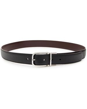 Paul Smith Reversible Grained Leather Belt - White