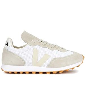 Veja Rio Branco Panelled Mesh Trainers, Trainers, Round Toe - White