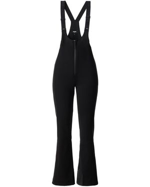 Mackage Gia Bonded Fleece-Backed Techno Jersey Salopettes - Black