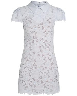 Self-Portrait Guipure Lace Mini Dress - White