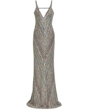 Missoni Sequin-Embellished Metallic-Knit Gown - Gray