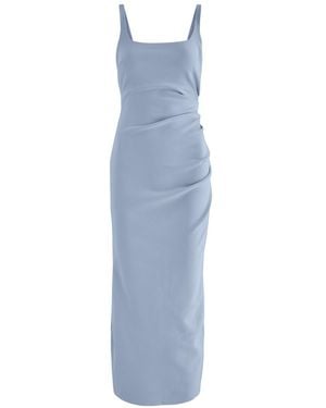 Bec & Bridge Karina Tuck Ruched Midi Dress - Blue